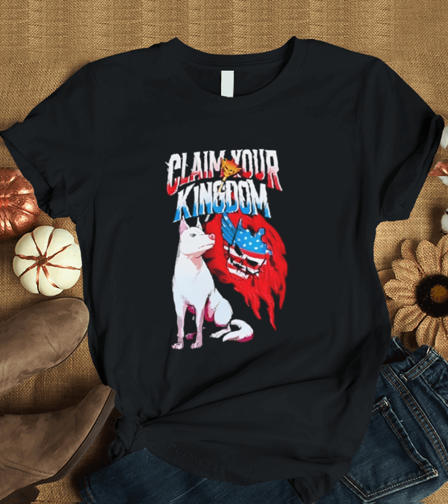 Cody Rhodes Pharaoh Dog Claim Your Kingdom WWE American Flag T-Shirt