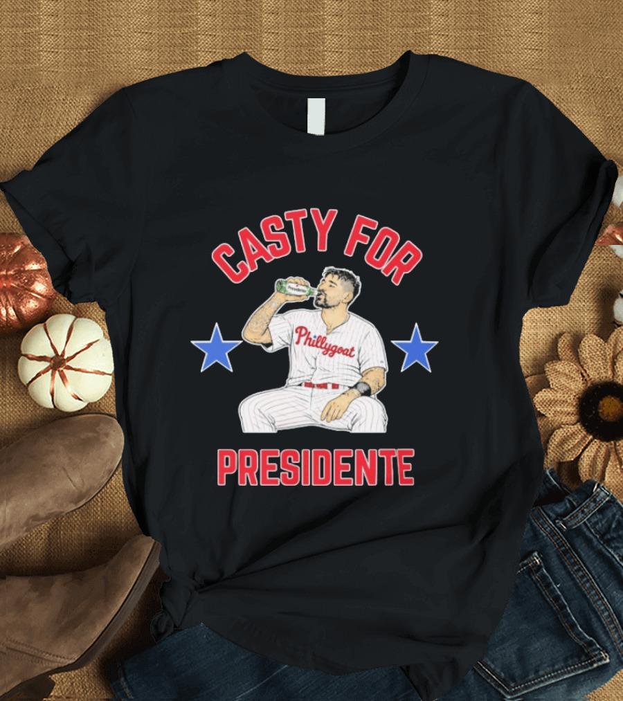 Nick Castellanos Phillygoat Casty For Presidente Philadelphia Phillies Fans T-Shirt
