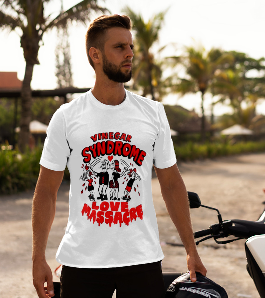 Vinegar Syndrome Love Massacre Retro Horror Comic T-Shirt
