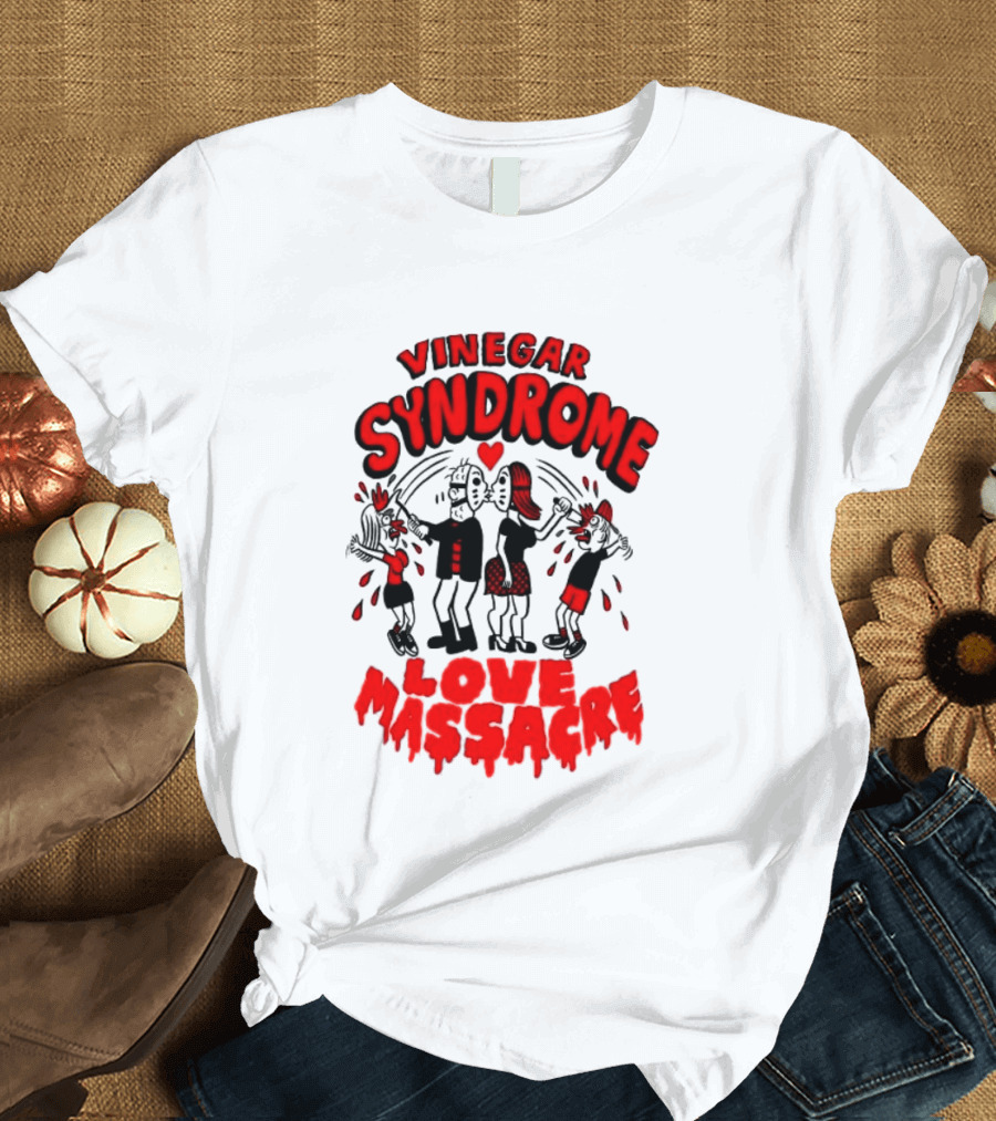 Vinegar Syndrome Love Massacre Retro Horror Comic T-Shirt