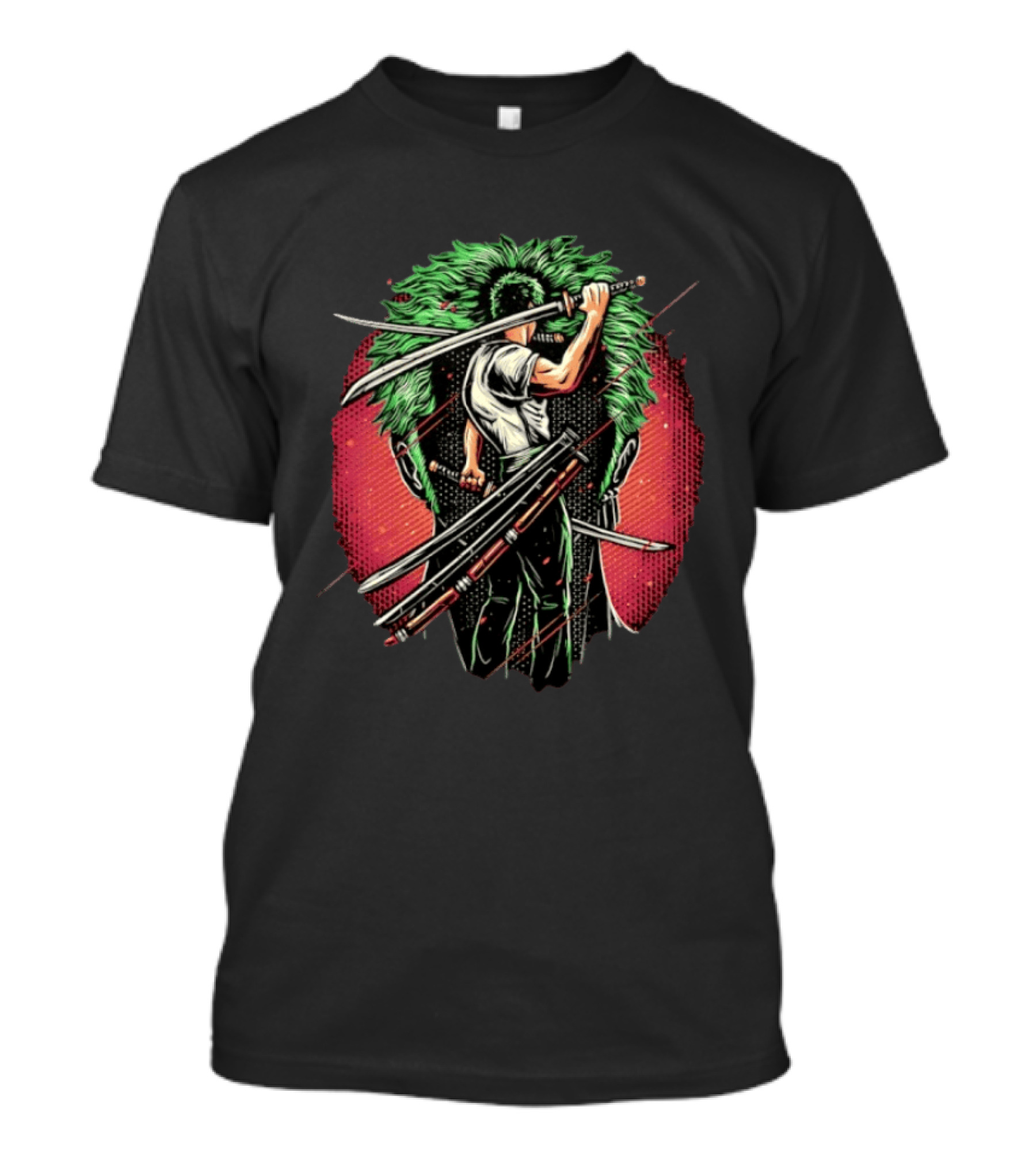 Roronoa Zoro One Piece Green Haired Swordsman Epic Battle Stance T-Shirt