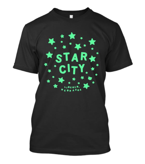 Glow In The Dark Star City Lincoln Nebraska Stars T-Shirt