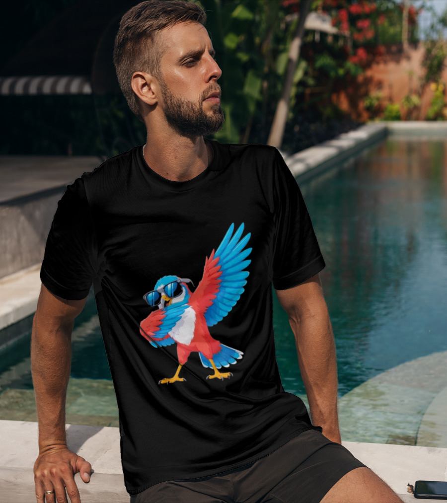 Sea Hawk Bird Dabbing With Sunglasses T-Shirt