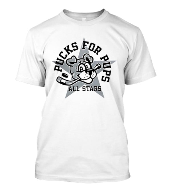 Pucks For Pups All Stars Hockey Dog Star Team T-Shirt