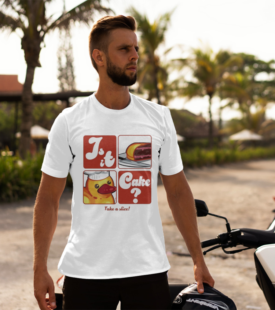 Is It Cake Rubber Ducky Chef Puzzle Blocks T-Shirt