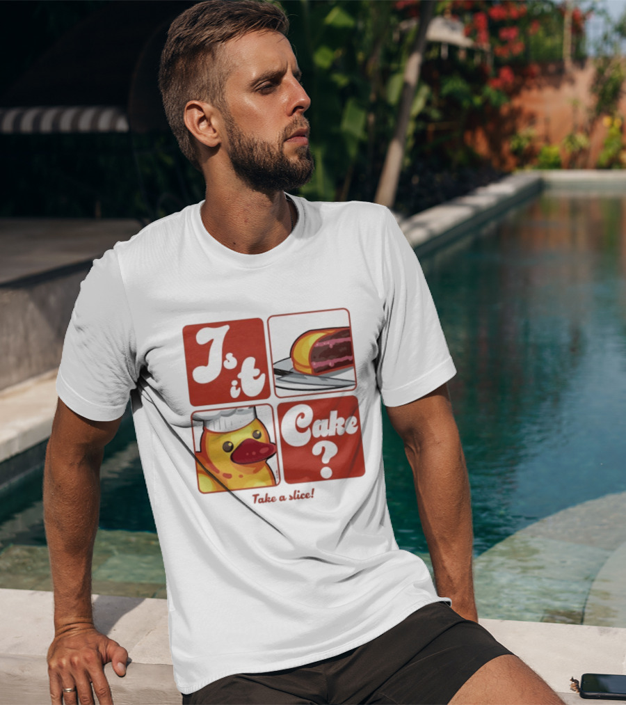 Is It Cake Rubber Ducky Chef Puzzle Blocks T-Shirt