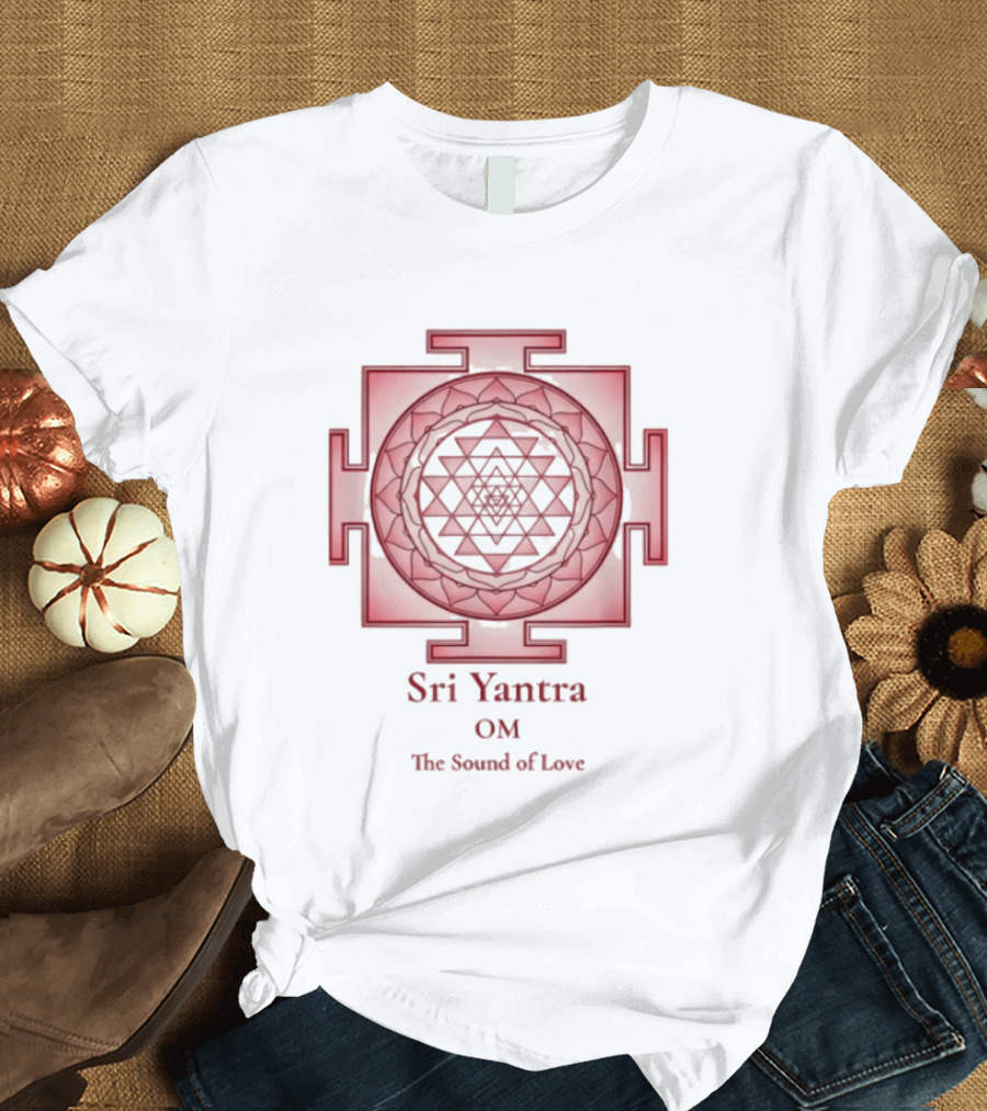 Sri Yantra OM The Sound Of Love Mandala Sacred Geometry Spiritual T-Shirt