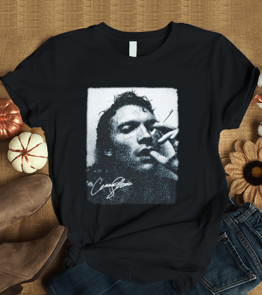 Ilya Rozanov Cigarette Portrait Cursive Signature T-Shirt