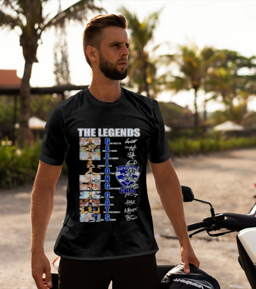 The Legends Of Geelong Cats Player Signatures And Iconic Players T-Shirt