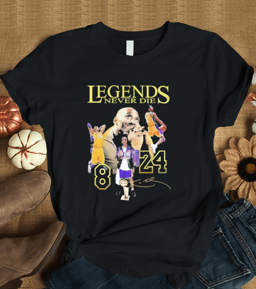 Legends Never Die Kobe Bryant 8 24 Los Angeles Basketball T-Shirt