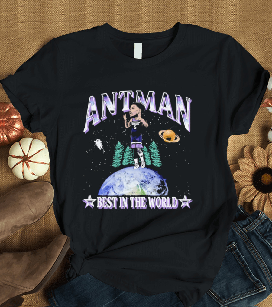 ANTMAN Best In The World Minnesota Timberwolves Basketball Planetary T-Shirt