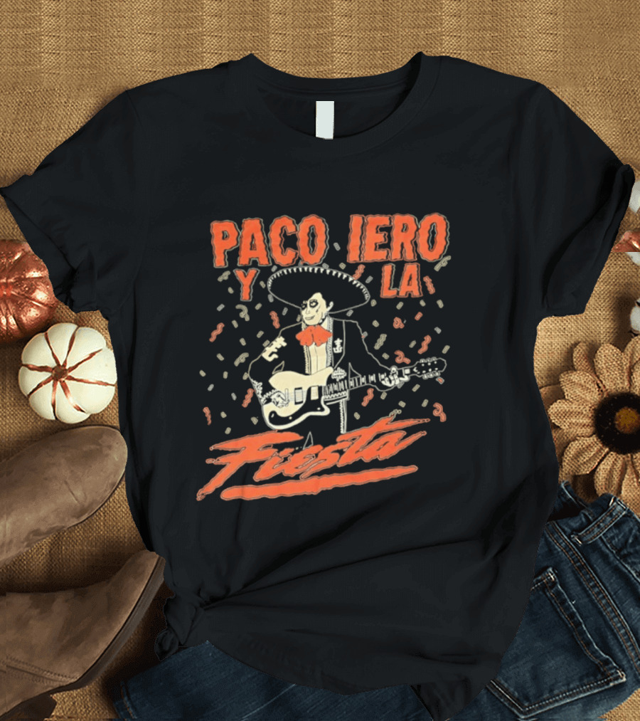 Paco Iero Y La Fiesta Sombrero Guitar Celebration T-Shirt