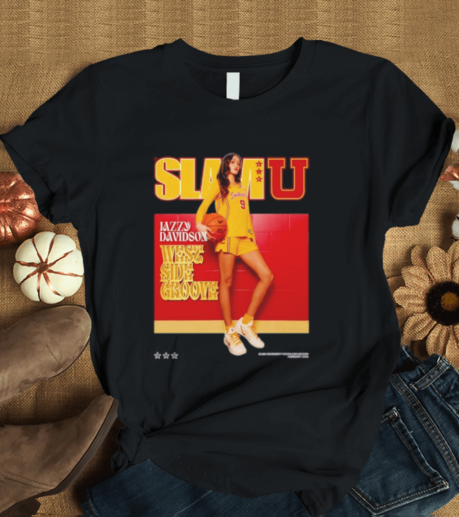 Jazzy Davidson Basketball Slamu Southern 9 West Side Groove T-Shirt
