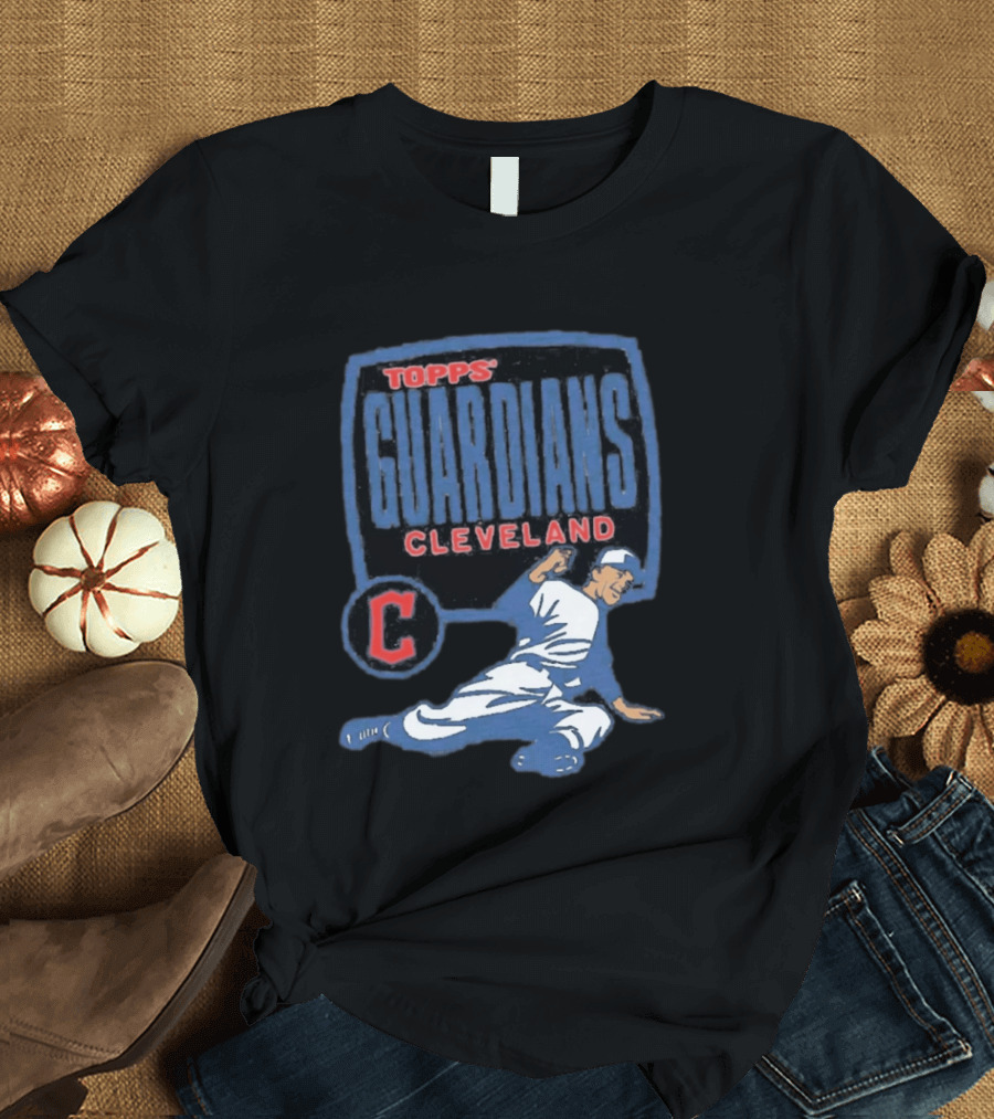 Cleveland Guardians Topps MLB Cartoon Raglan T-Shirt