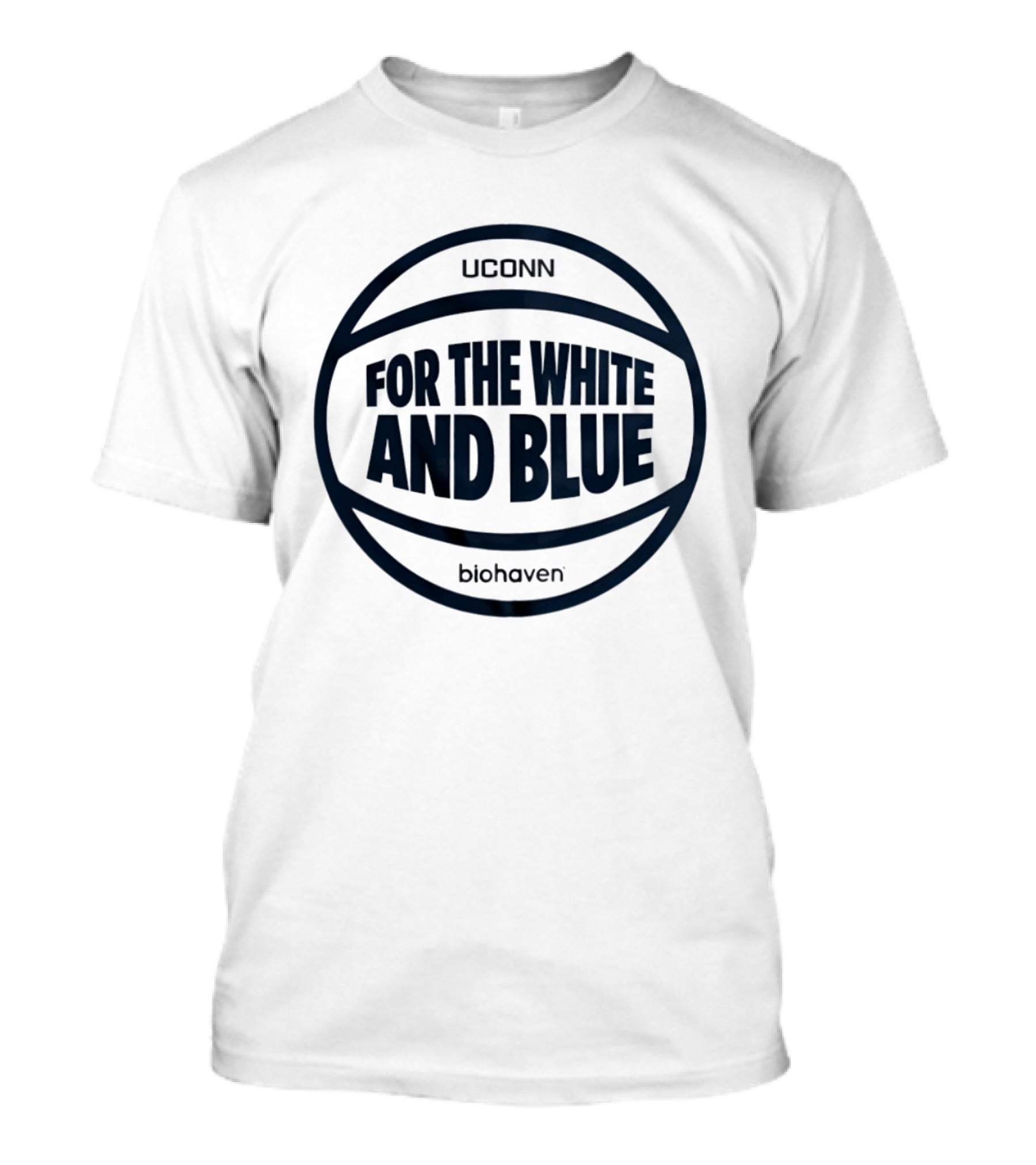 Uconn For The White And Blue Basketball Biohaven T-Shirt