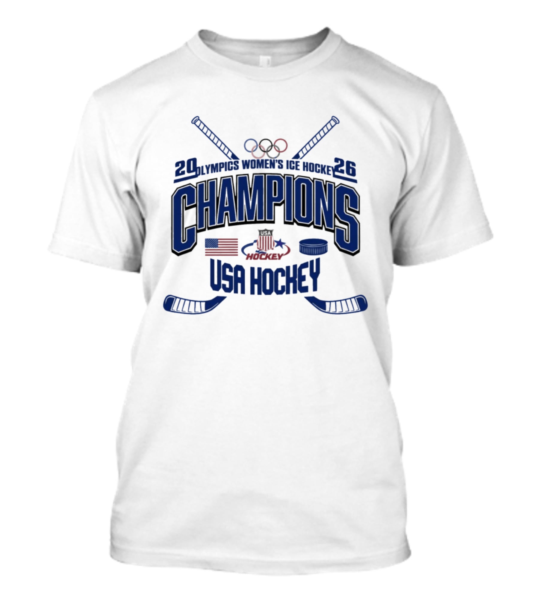 2026 Olympics Women's Ice Hockey Champions USA Hockey T-Shirt