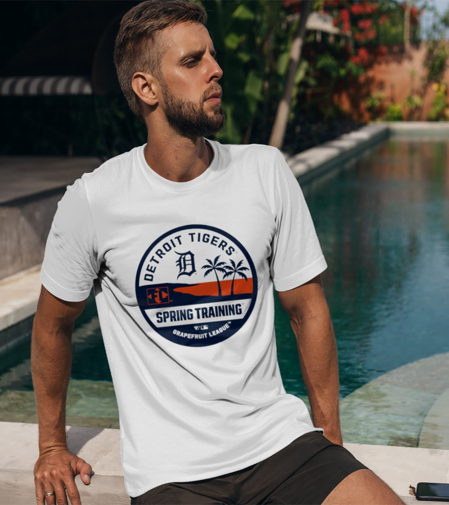 Detroit Tigers Spring Training Luxe Knit Grapefruit League Palm Trees T-Shirt