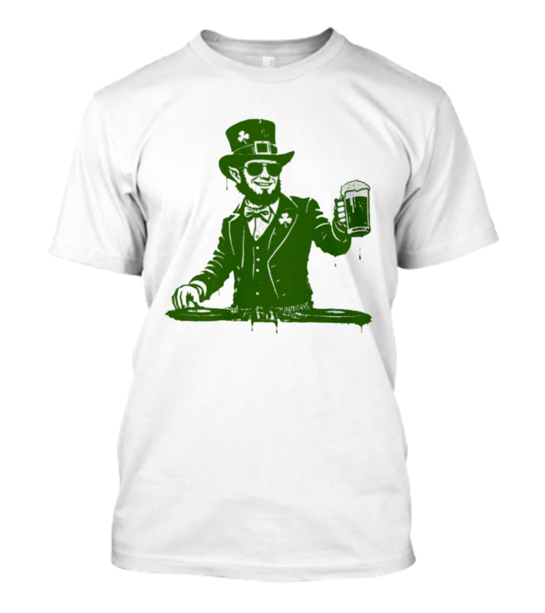 DJ Irish Uncle Sam St Patrick's Day Beer Celebration T-Shirt