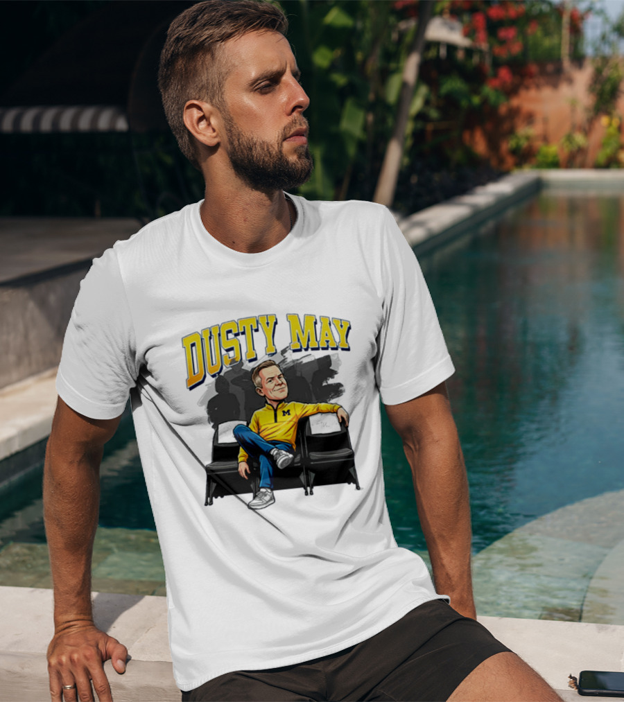 Dusty May Michigan Basketball Caricature T-Shirt