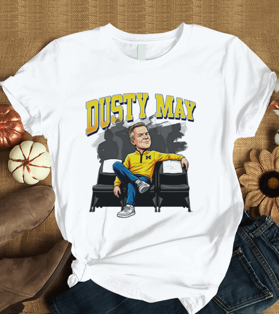 Dusty May Michigan Basketball Caricature T-Shirt