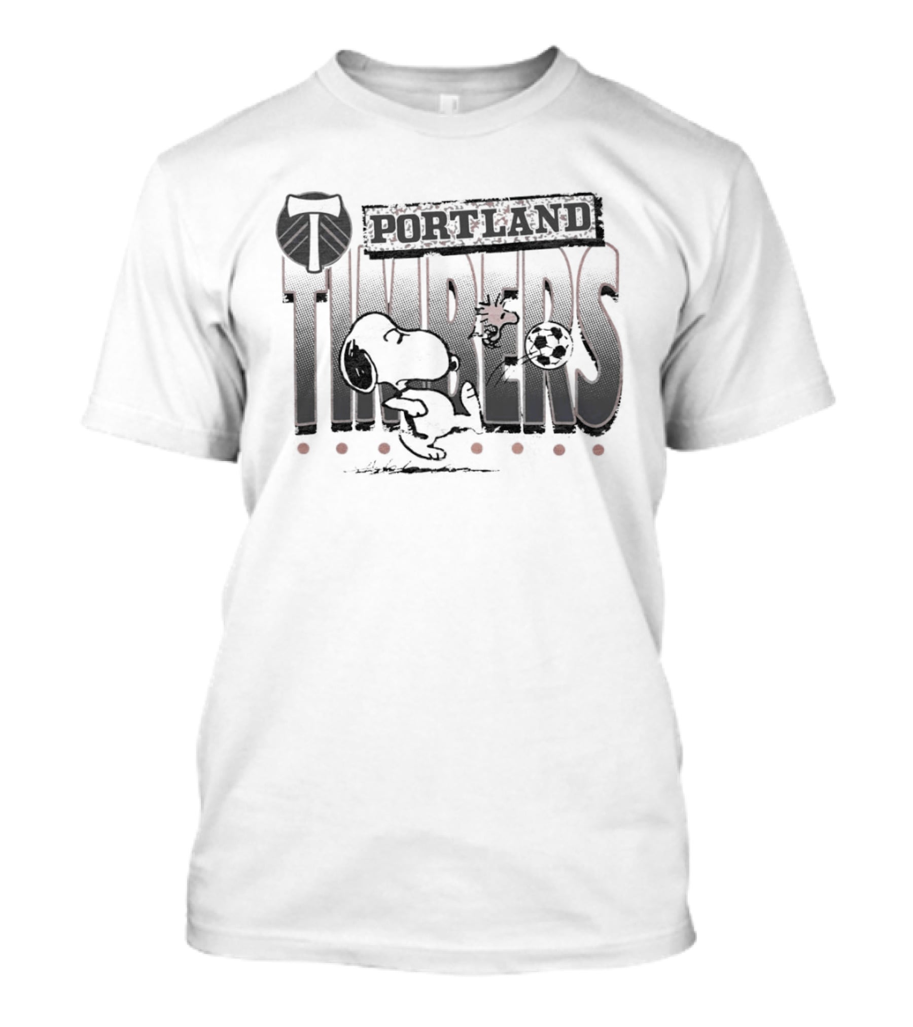 Peanuts Snoopy Portland Timbers Soccer Collaboration T-Shirt