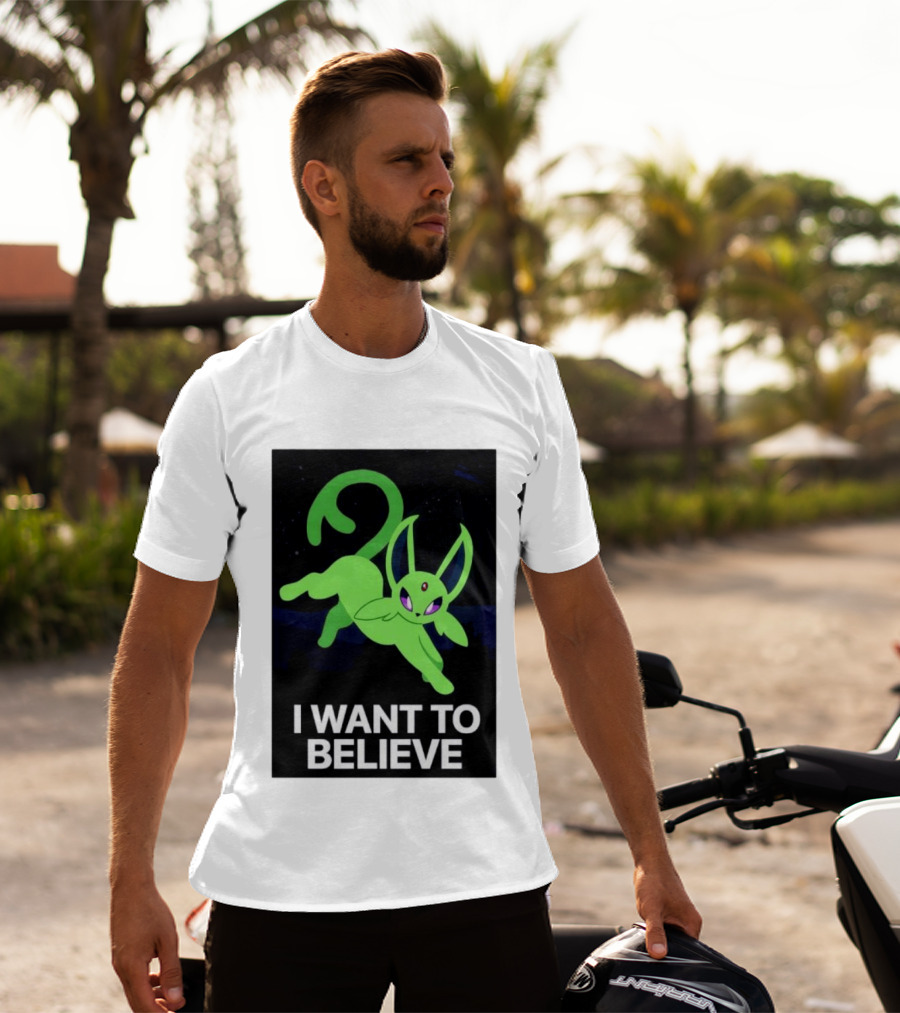 Shiny Espeon I Want To Believe Paranormal T-Shirt