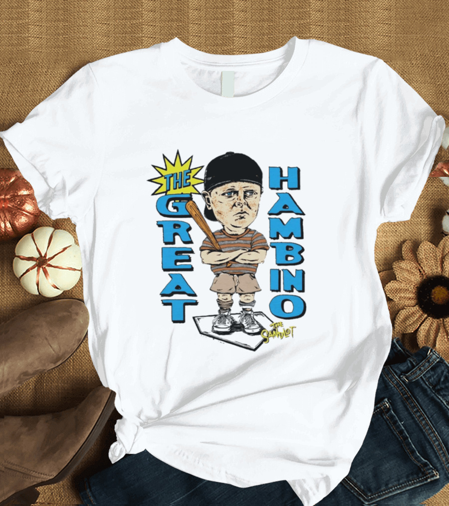 The Sandlot The Great Hambino Cartoon Character With Bat T-Shirt