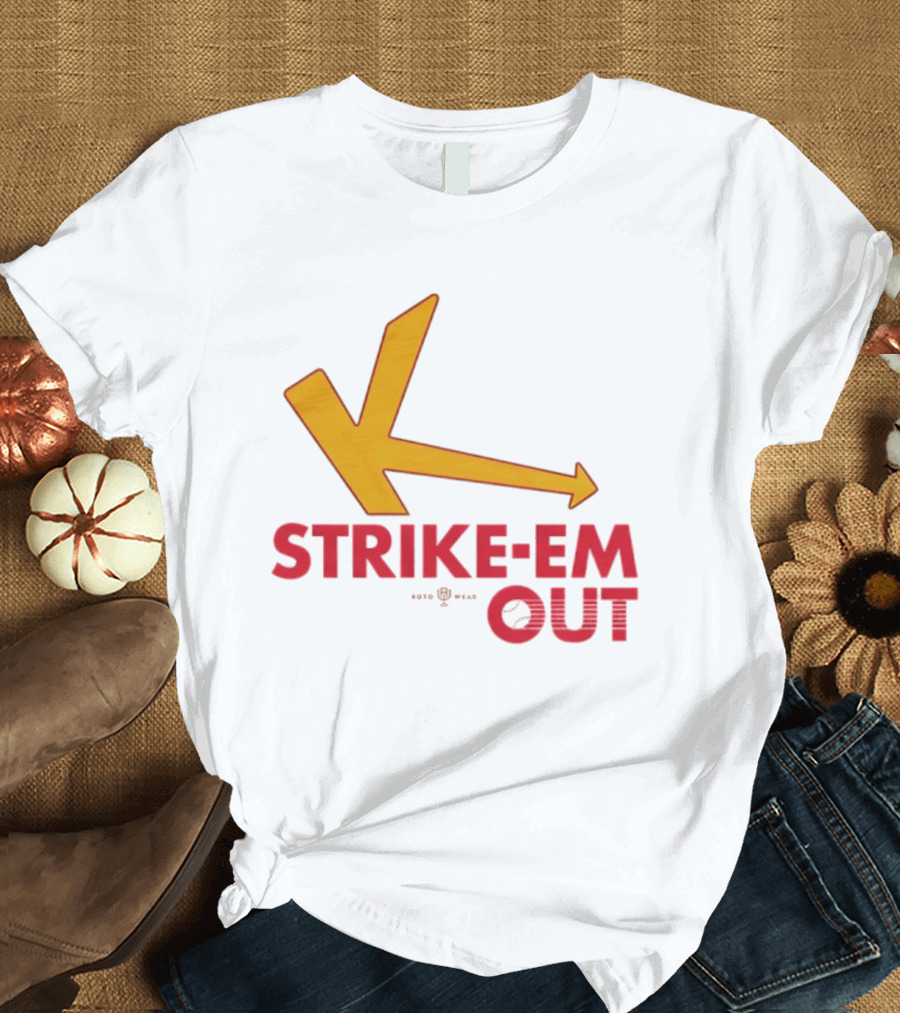 Strike Em Out Arrow CJ Beatt Baseball T-Shirt