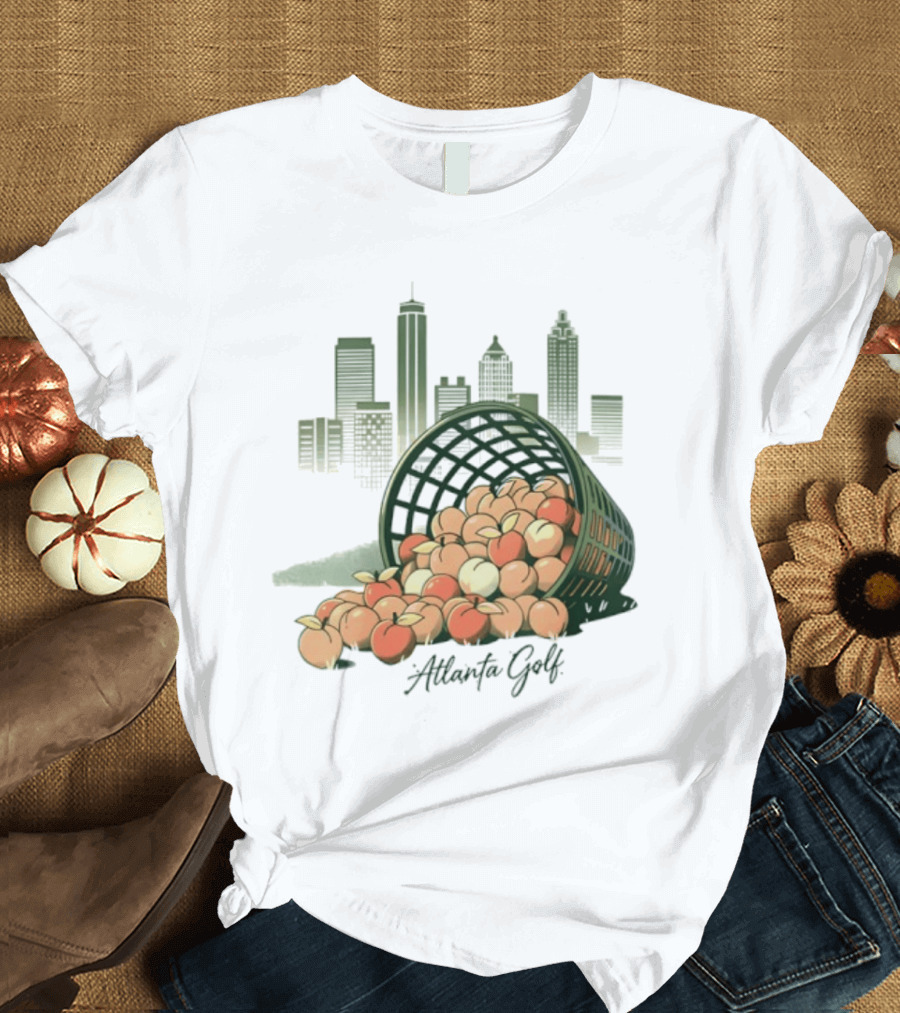 Bucket Of Peaches Golf City Skyline T-Shirt