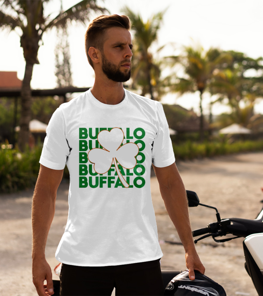 Lucky Buffalo Bills St. Patrick's Day Clover T-Shirt