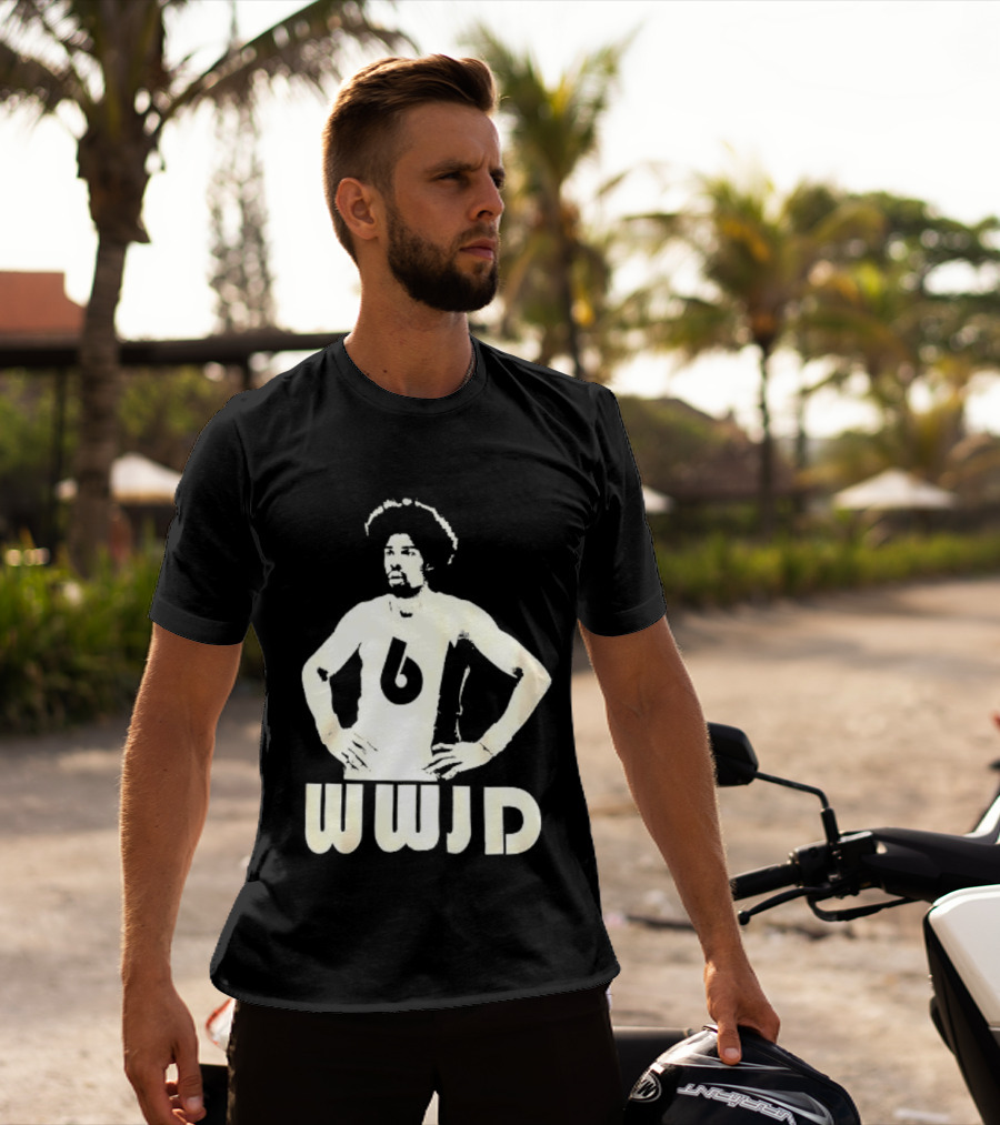 Julius Erving Number 6 WWJD What Would Julius Do T-Shirt