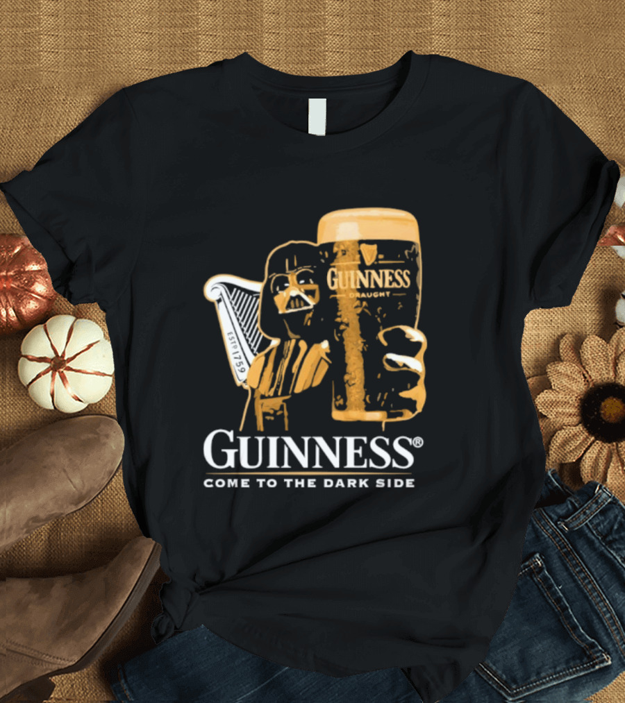 Guinness Darth Vader Come To The Dark Side Star Wars Beer Glass T-Shirt