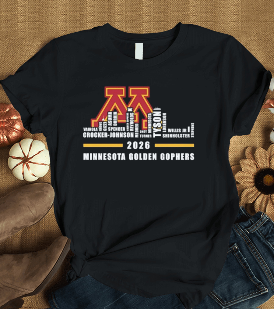 Minnesota Golden Gophers 2026 Legends All Names T-Shirt