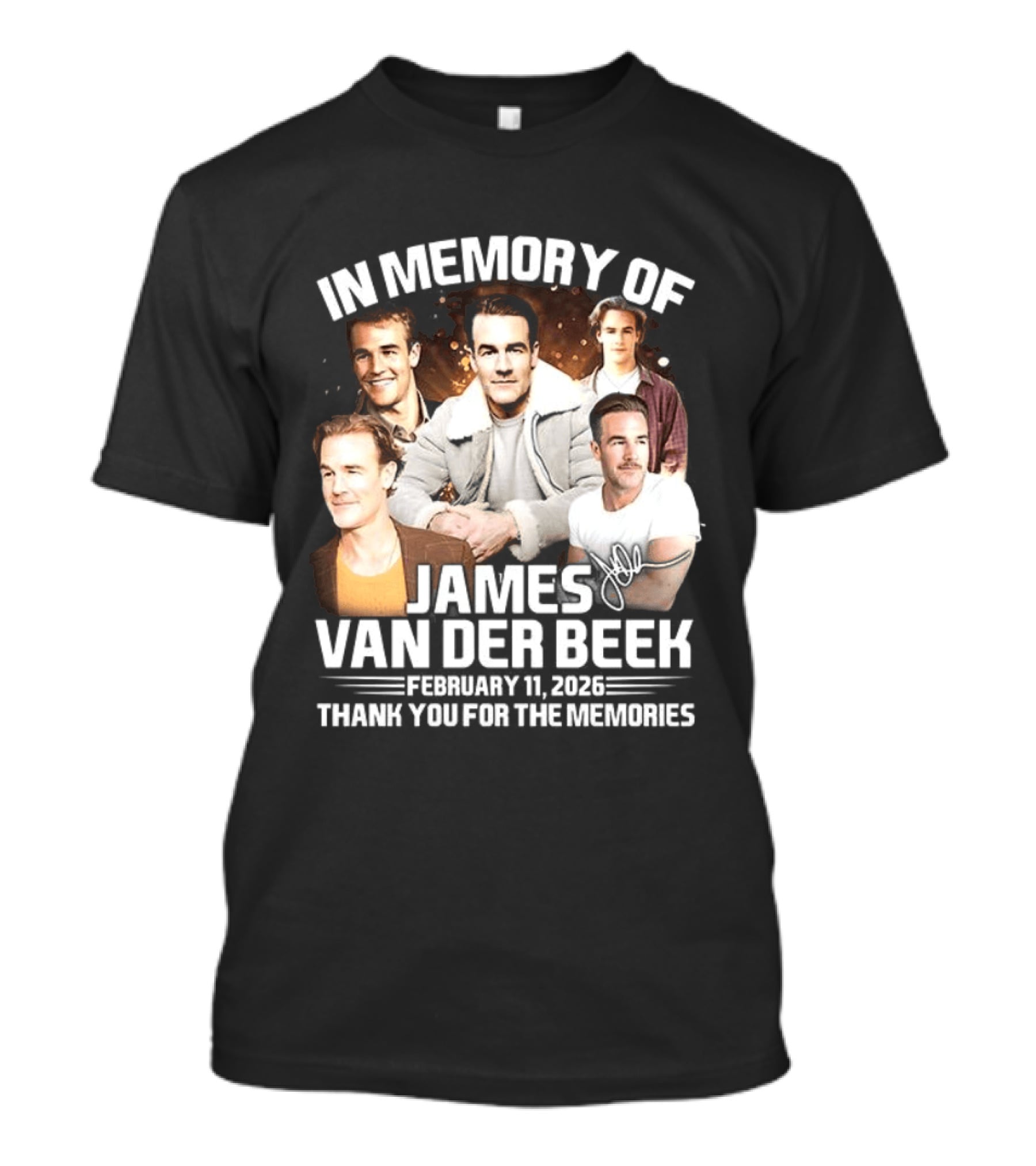 In Memory Of James Van Der Beek 1977 2026 Thank You For The Memories T-Shirt