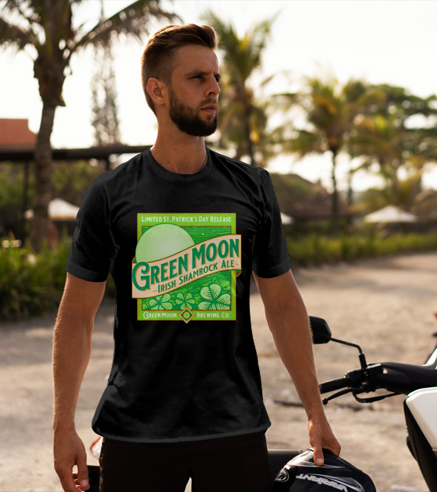 Green Moon Irish Shamrock Ale Limited St. Patrick's Day Release Green Moon Brewing Co T-Shirt