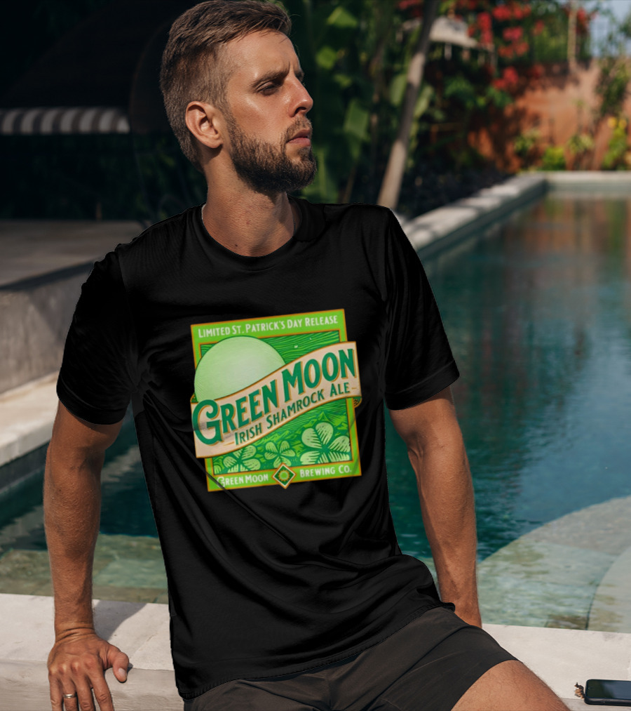 Green Moon Irish Shamrock Ale Limited St. Patrick's Day Release Green Moon Brewing Co T-Shirt