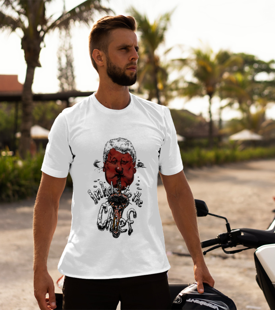 Inhale To The Chief Bill Clinton Caricature Smoking Pipe T-Shirt