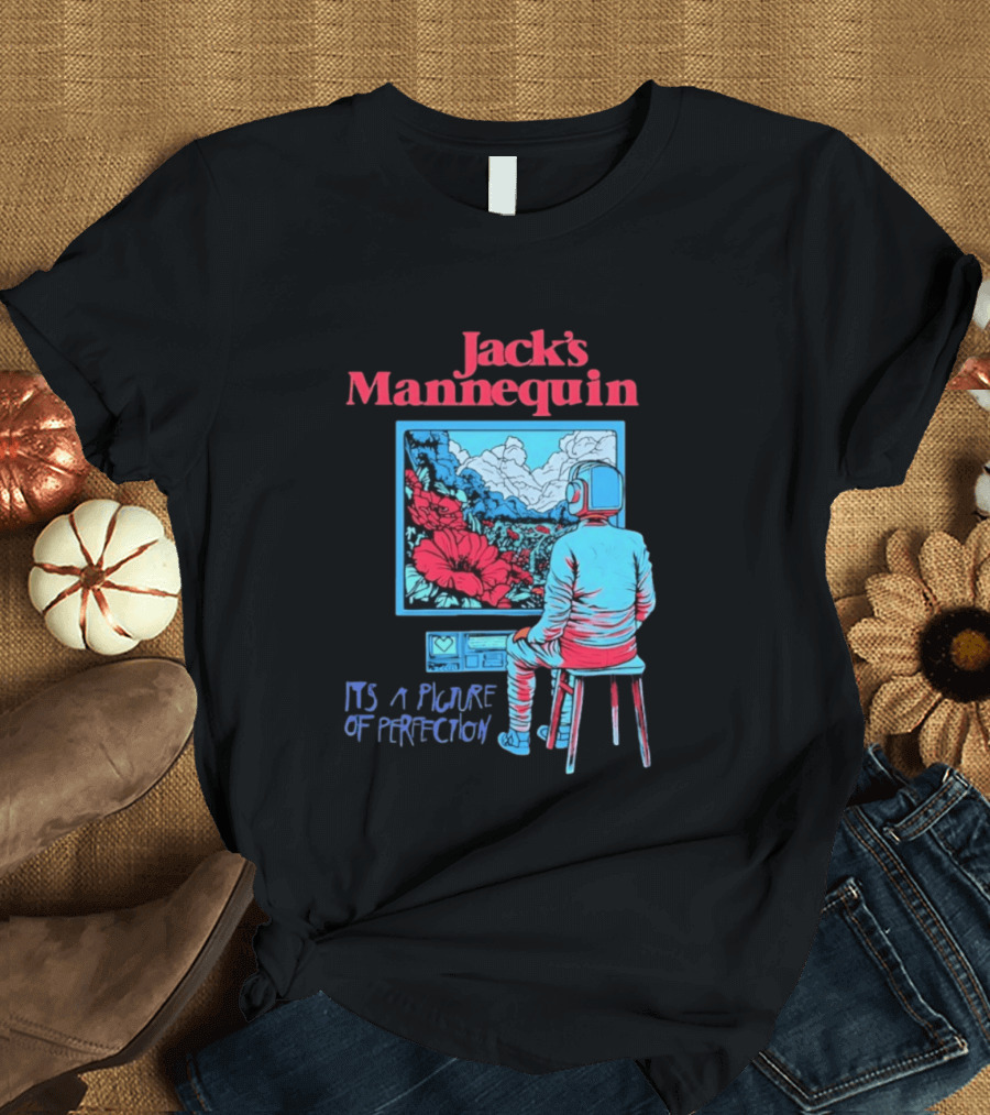 Jack's Mannequin It's A Picture Of Perfection Vibrant Robot Art Scene T-Shirt