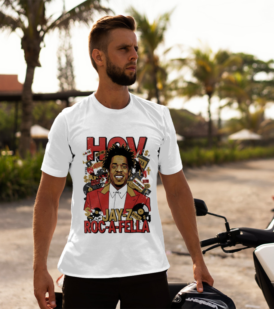 Jay Z Roc A Fella HOV Brooklyn Music Collage T-Shirt