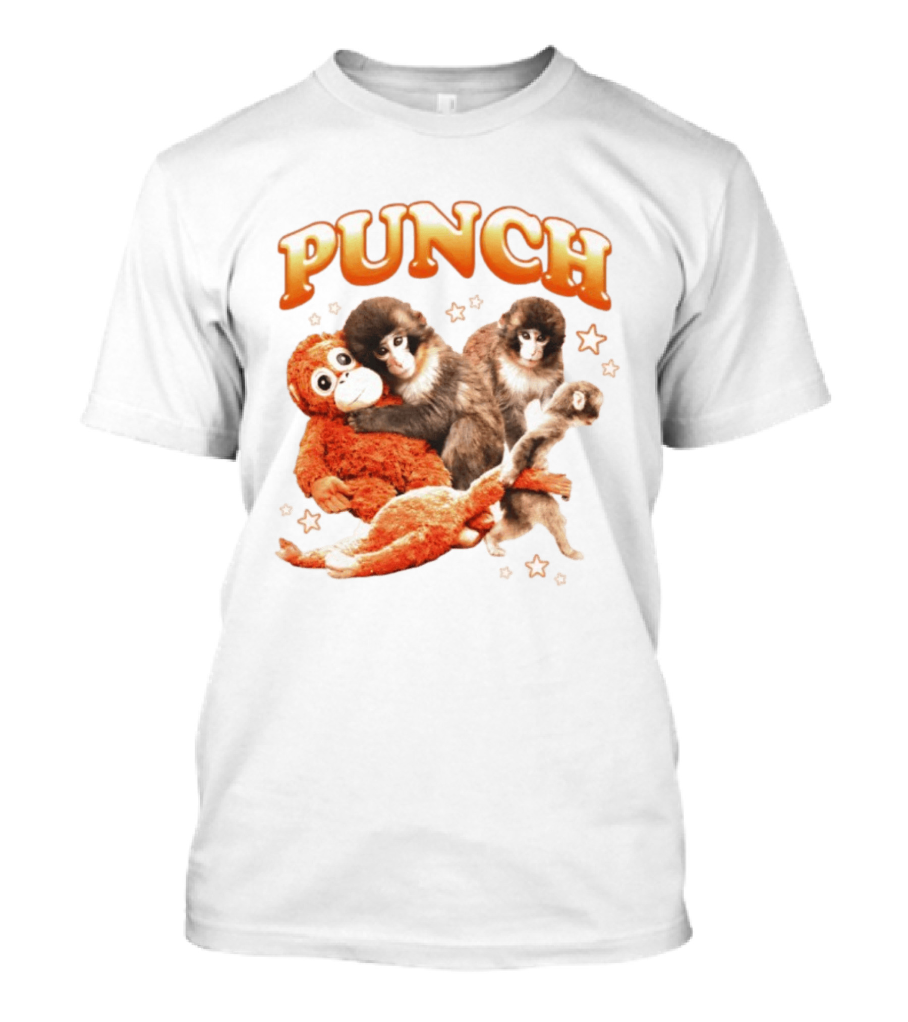 Punch Monkey Trio Surrounded By Stars T-Shirt