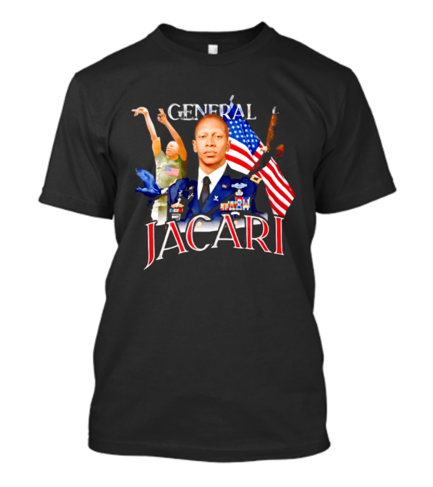 General Jacari Virginia Cavaliers USA Flag Basketball T-Shirt