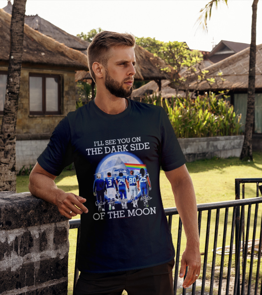 I'll See You On The Dark Side Of The Moon Seattle Seahawks Players Moon Prism T-Shirt