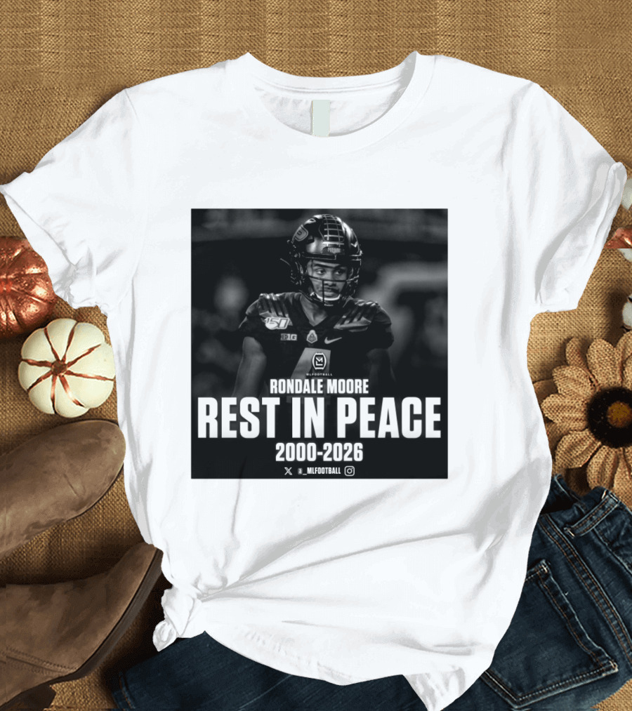Rondale Moore RIP 2000 2026 Football Tribute Purdue Spieler T-Shirt