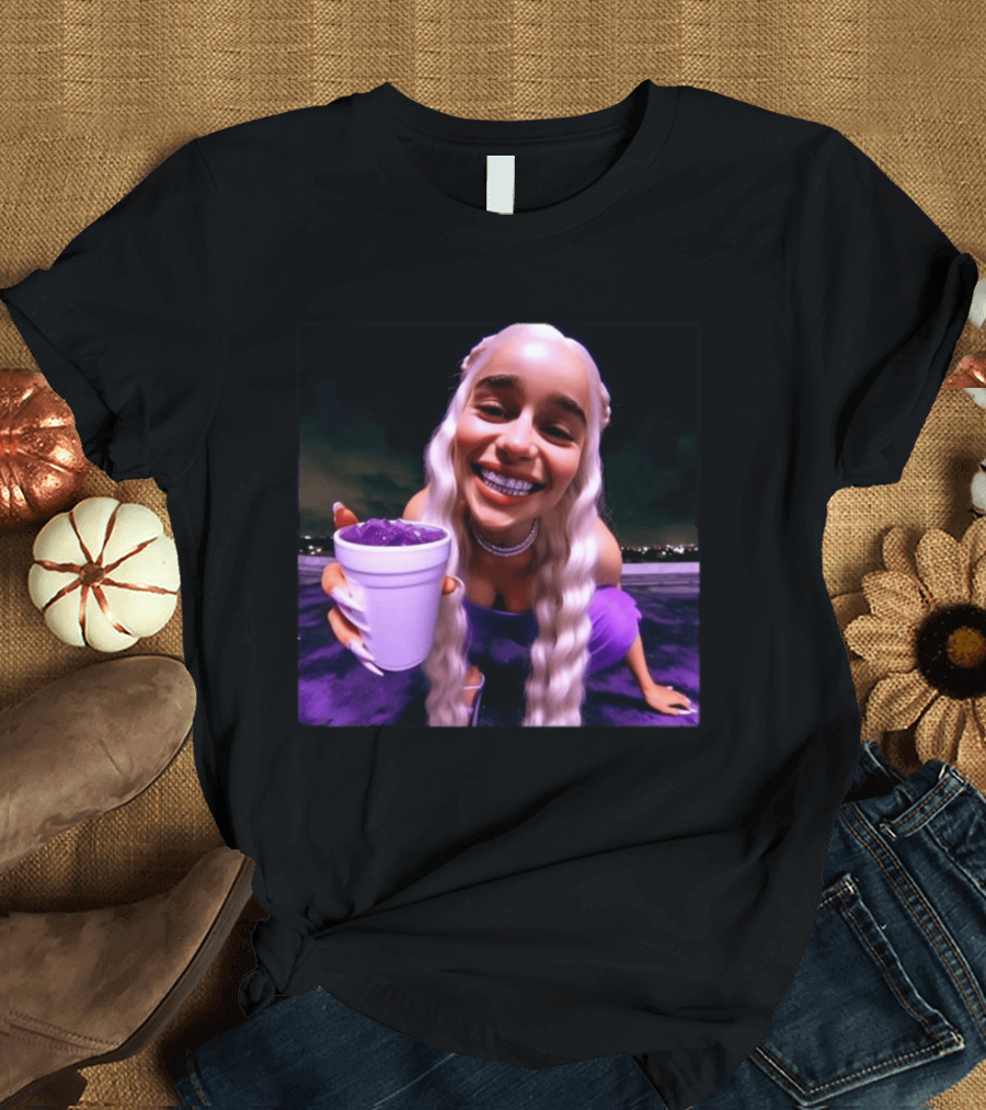 Nicolas Vans Emilia Clarke Daenerys Targaryen Grills And Purple Drink T-Shirt