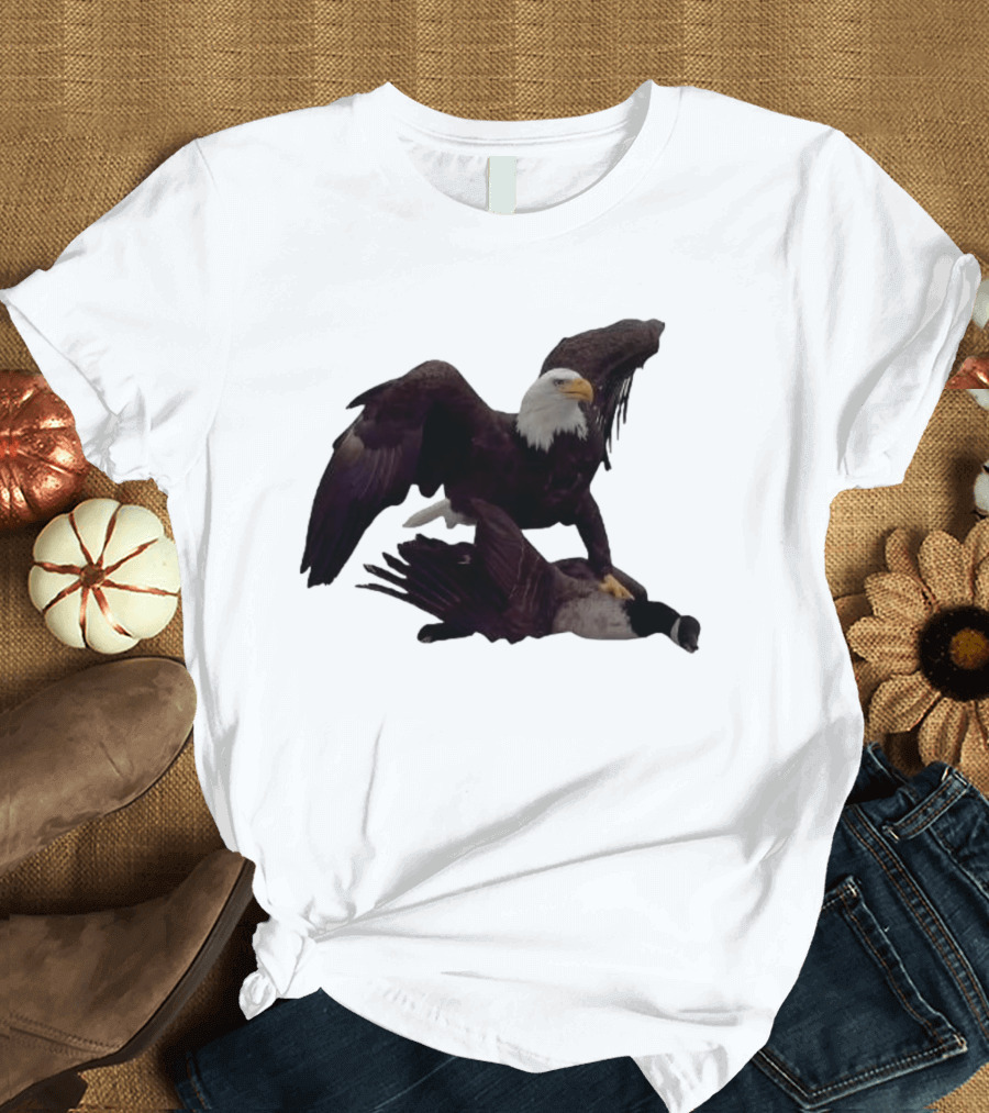 Bald Eagle Vs Goose Dominance Meme T-Shirt