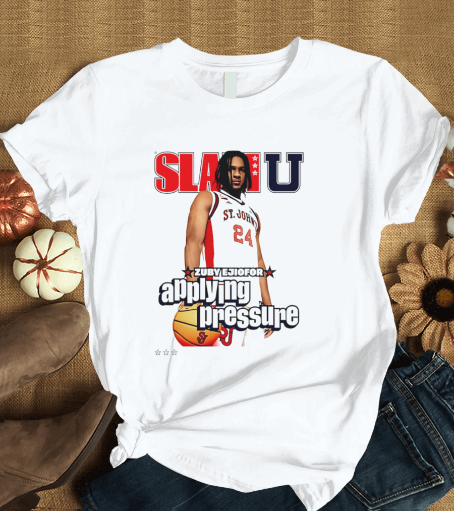 Zuby Ejiofor St. John's Red Storm SlamU Basketball Applying Pressure T-Shirt