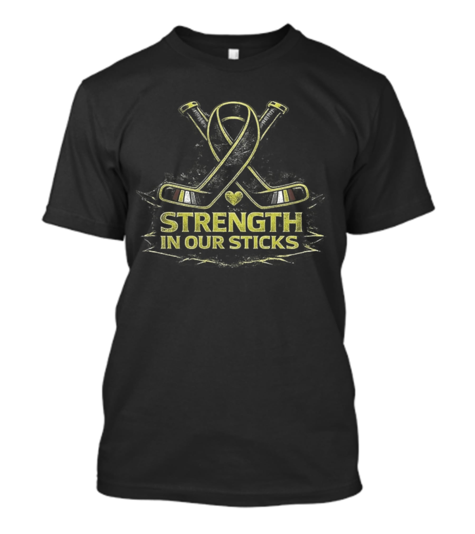 Strength In Our Sticks NHL Hockey Ribbon Support T-Shirt