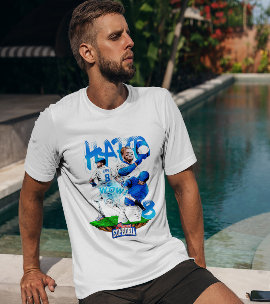 Planet Euphoria Ian Happ WOW 8 Chicago Cubs T-Shirt