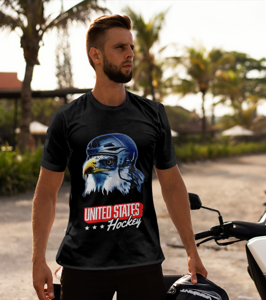 United States Hockey Eagle Milano Cortina 2026 Winter Olympics T-Shirt