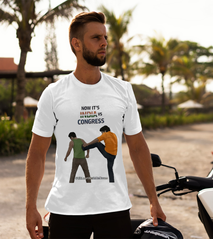 Now It's India Vs Congress EkLaatDeshKeNaam T-Shirt